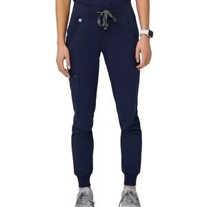Figs Zamora Jogger Scrub Pants 29" FIONx Pockets Cargo Drawstring Navy Medium